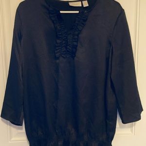 Chico’s black silky blouse EUC